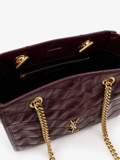Niki vintage-effect leather shopping bag thumbnail