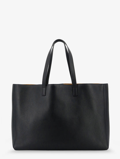 Leather shopping bag with front logo thumbnail