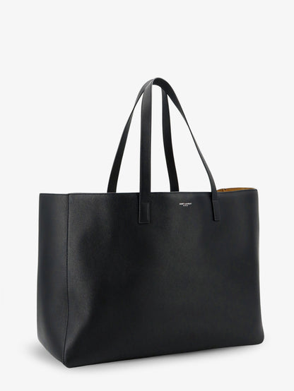 Leather shopping bag with front logo thumbnail