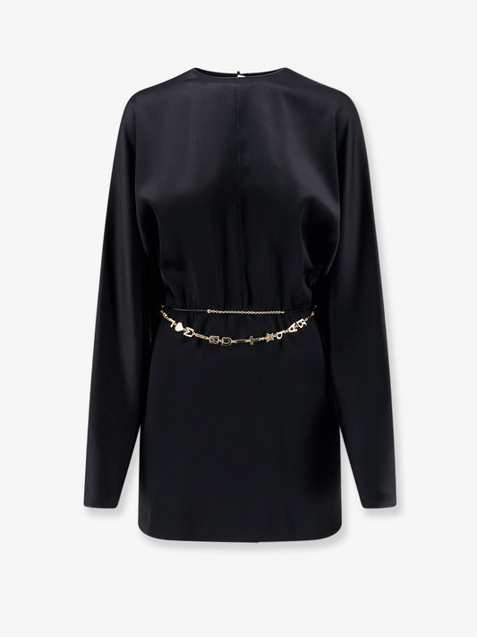 Mini Lenght Dress with gold metal detail