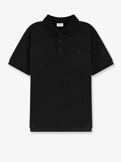 Piqué cotton polo shirt with Cassandre embroidery thumbnail