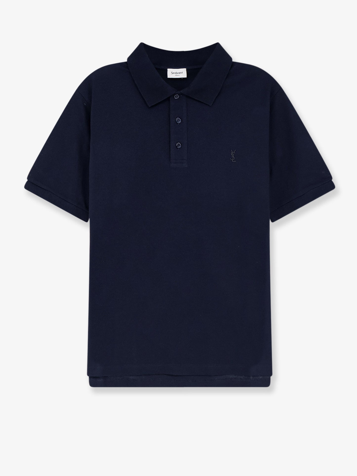 Piqué cotton polo shirt with Cassandre embroidery