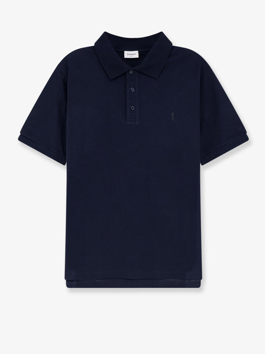 Piqué cotton polo shirt with Cassandre embroidery