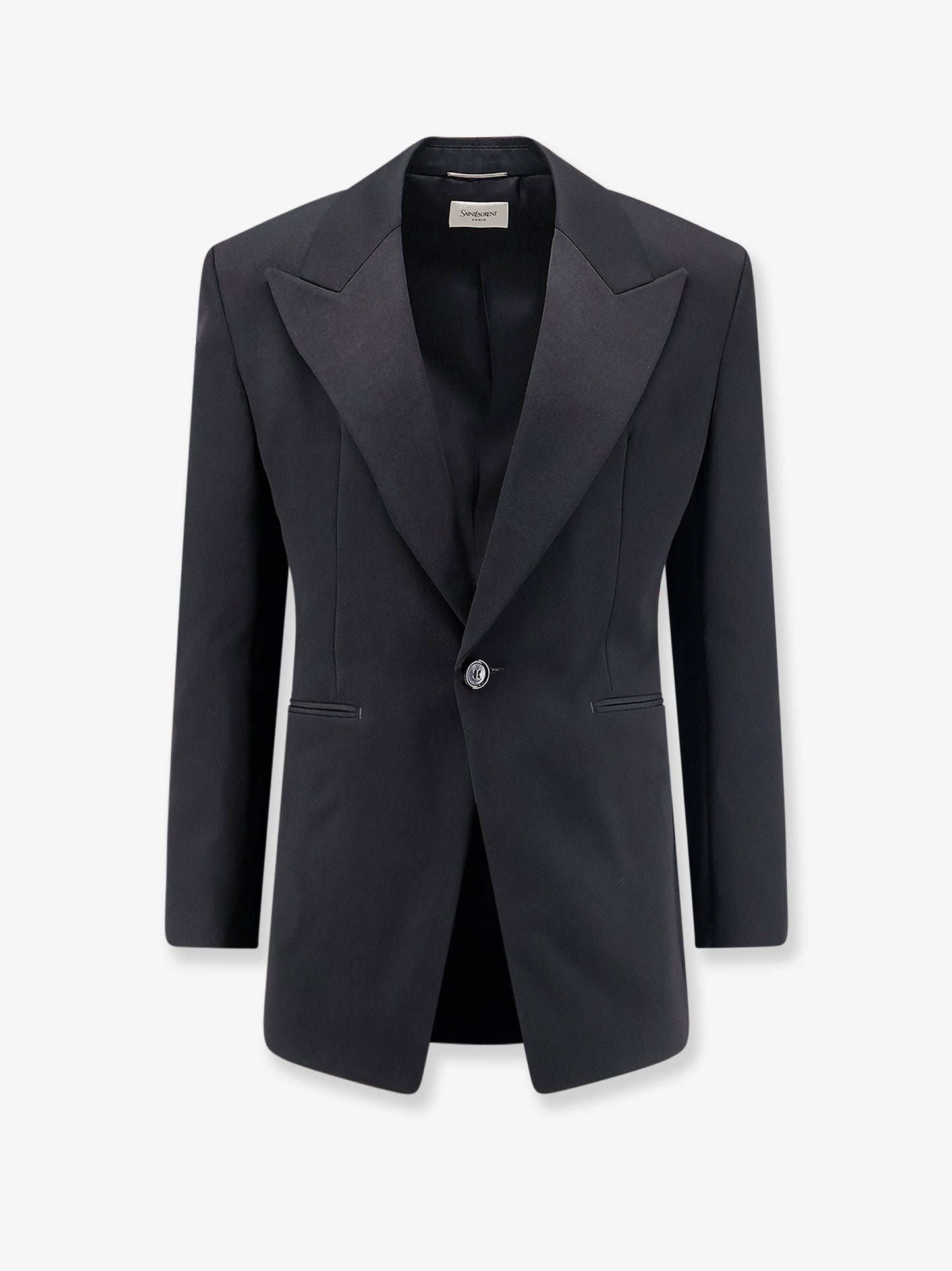Single-breasted certified wool blazer
