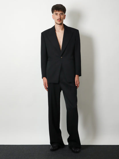 Single-breasted certified wool blazer thumbnail