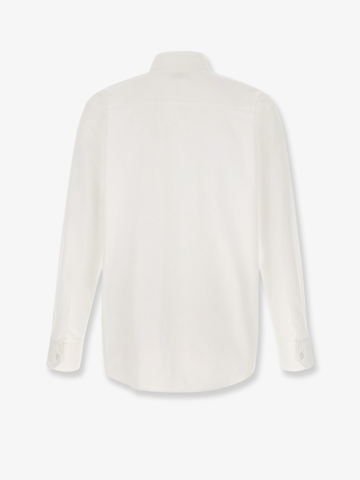 Cotton shirt with plastron
