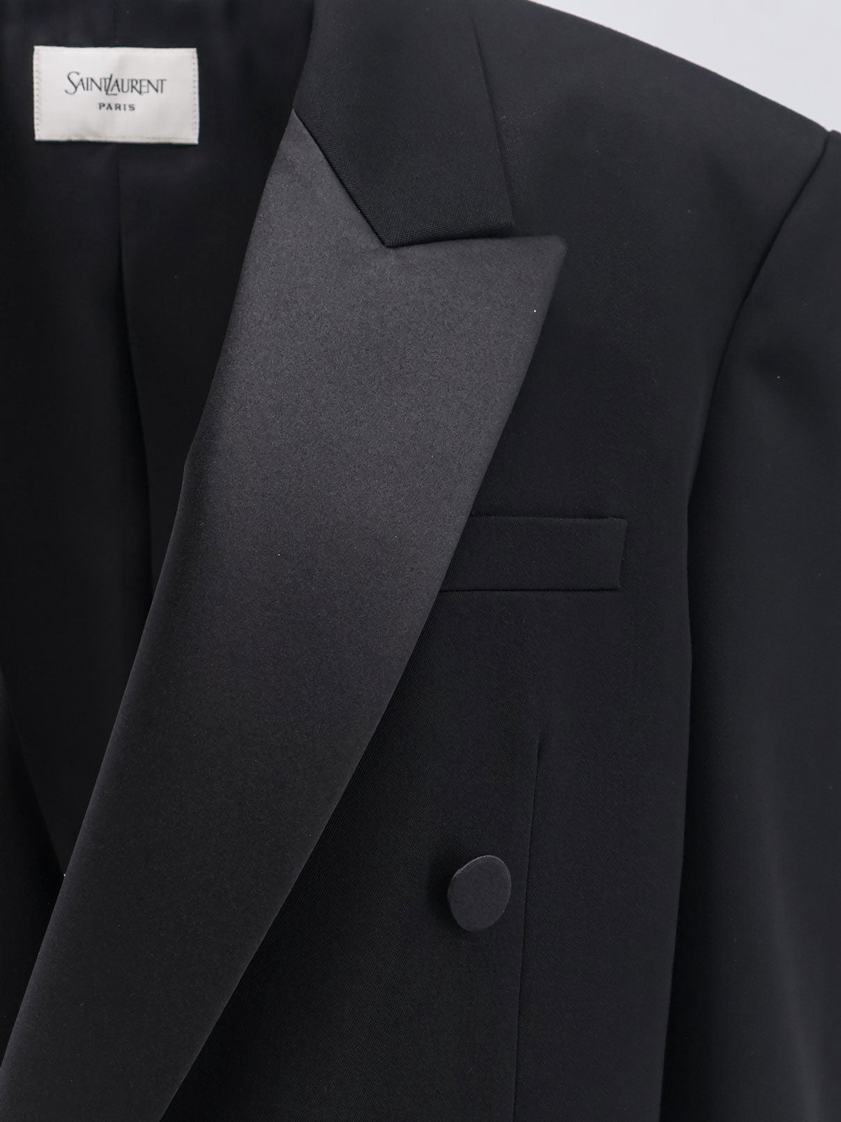 Wool Tuxedo Blazer with silk lining