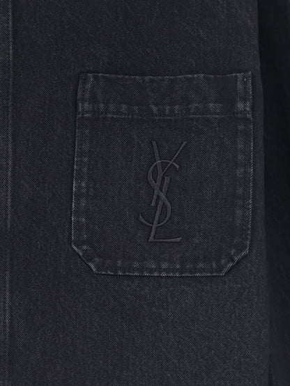Cassandre black denim overshirt thumbnail