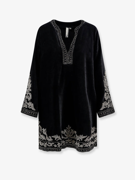 Signe velvet dress with studs