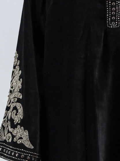 Signe velvet dress with studs thumbnail