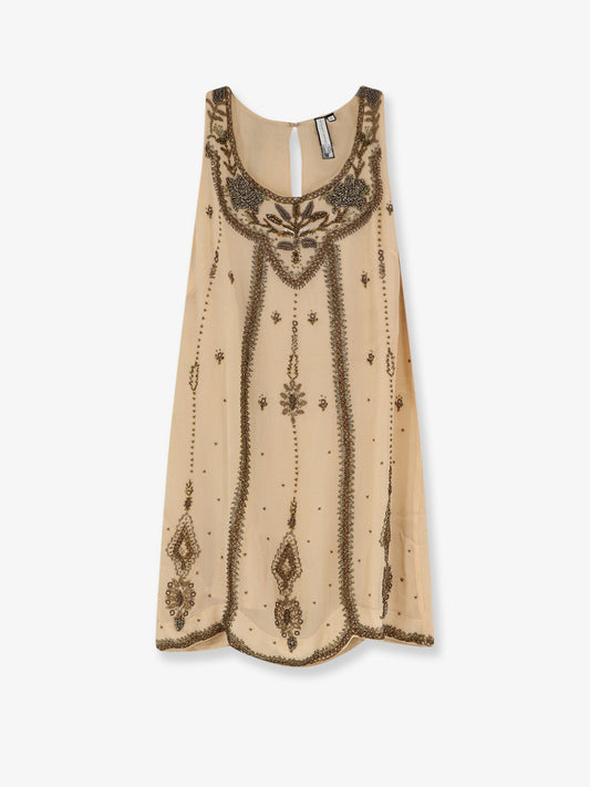 Anabel viscose dress with embroidery