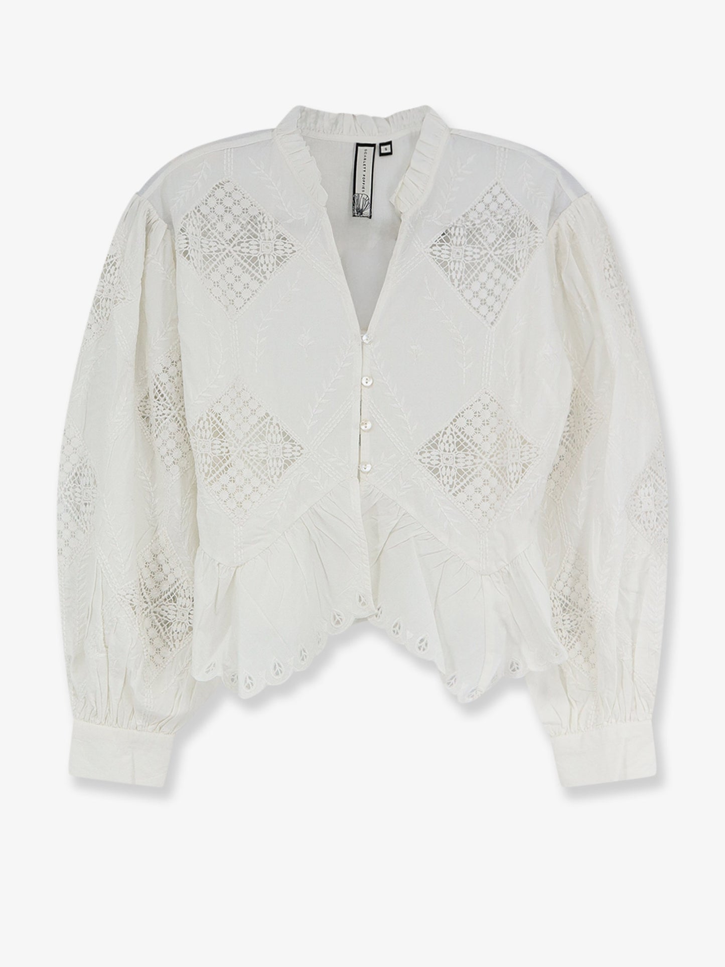 Camicia Yorken in cotone con ricami