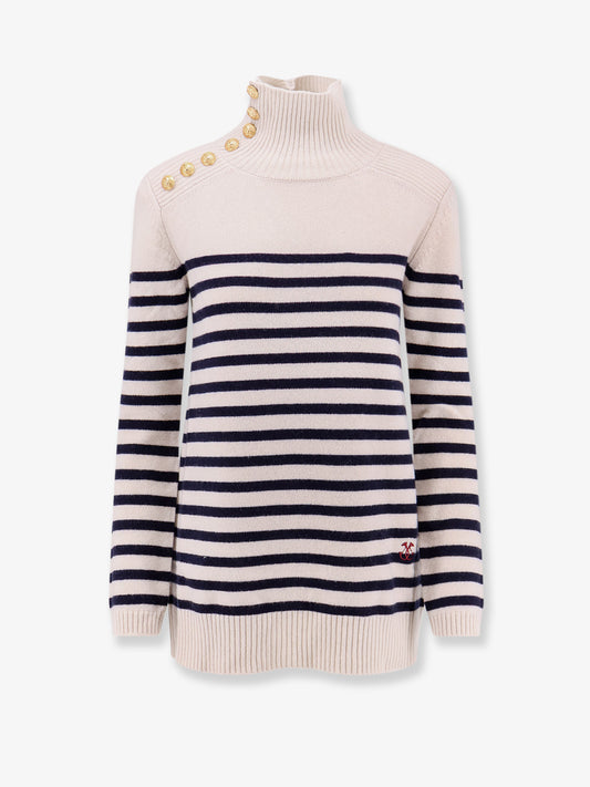 Virgin wool and cashmere blend Sofy sweater with striped pattern