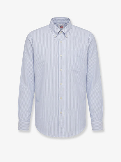 Doubling Ox unisex white/light blue cotton shirt thumbnail