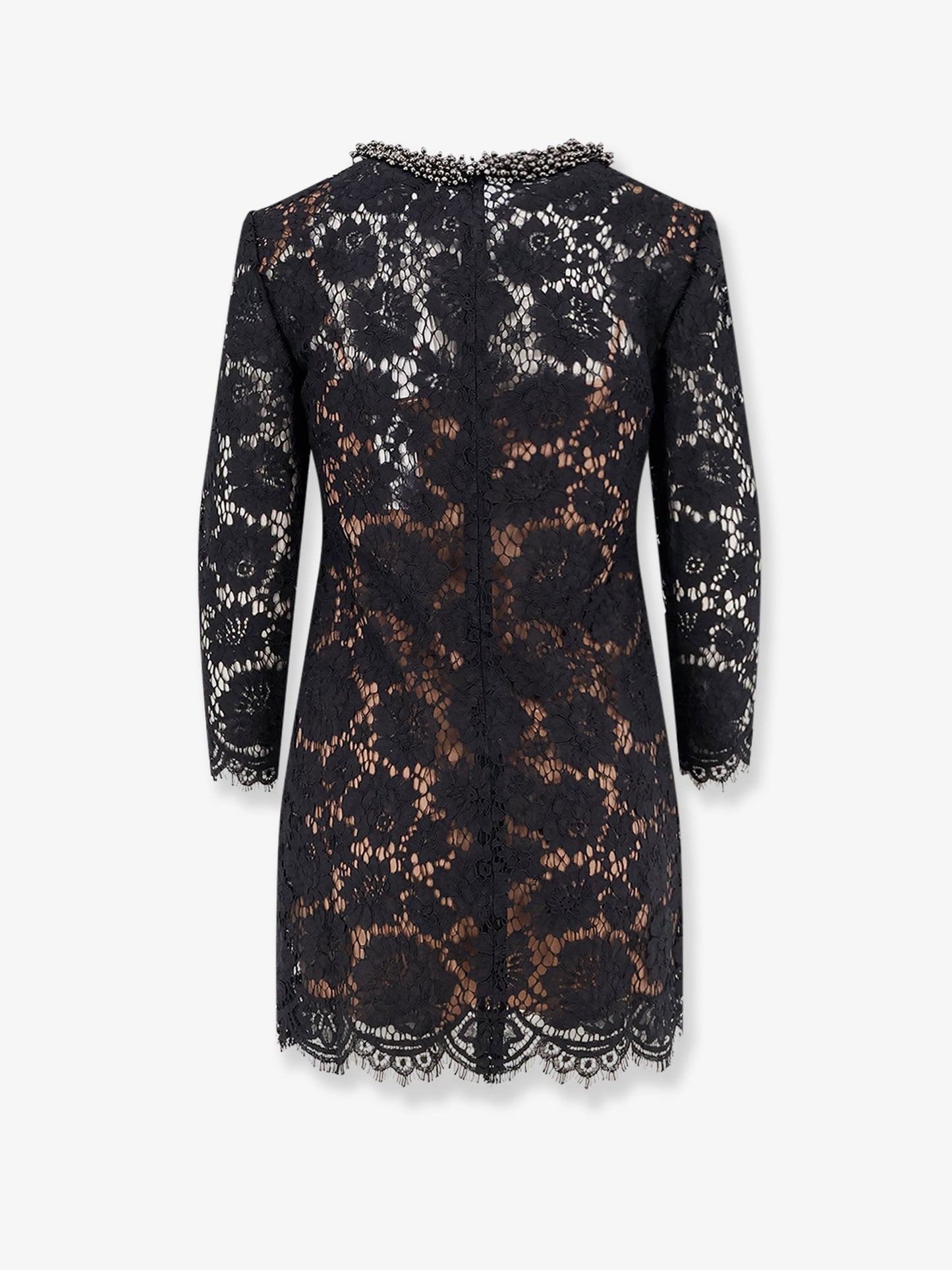 Black lace mini dress