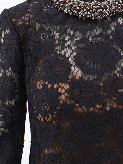 Black lace mini dress thumbnail