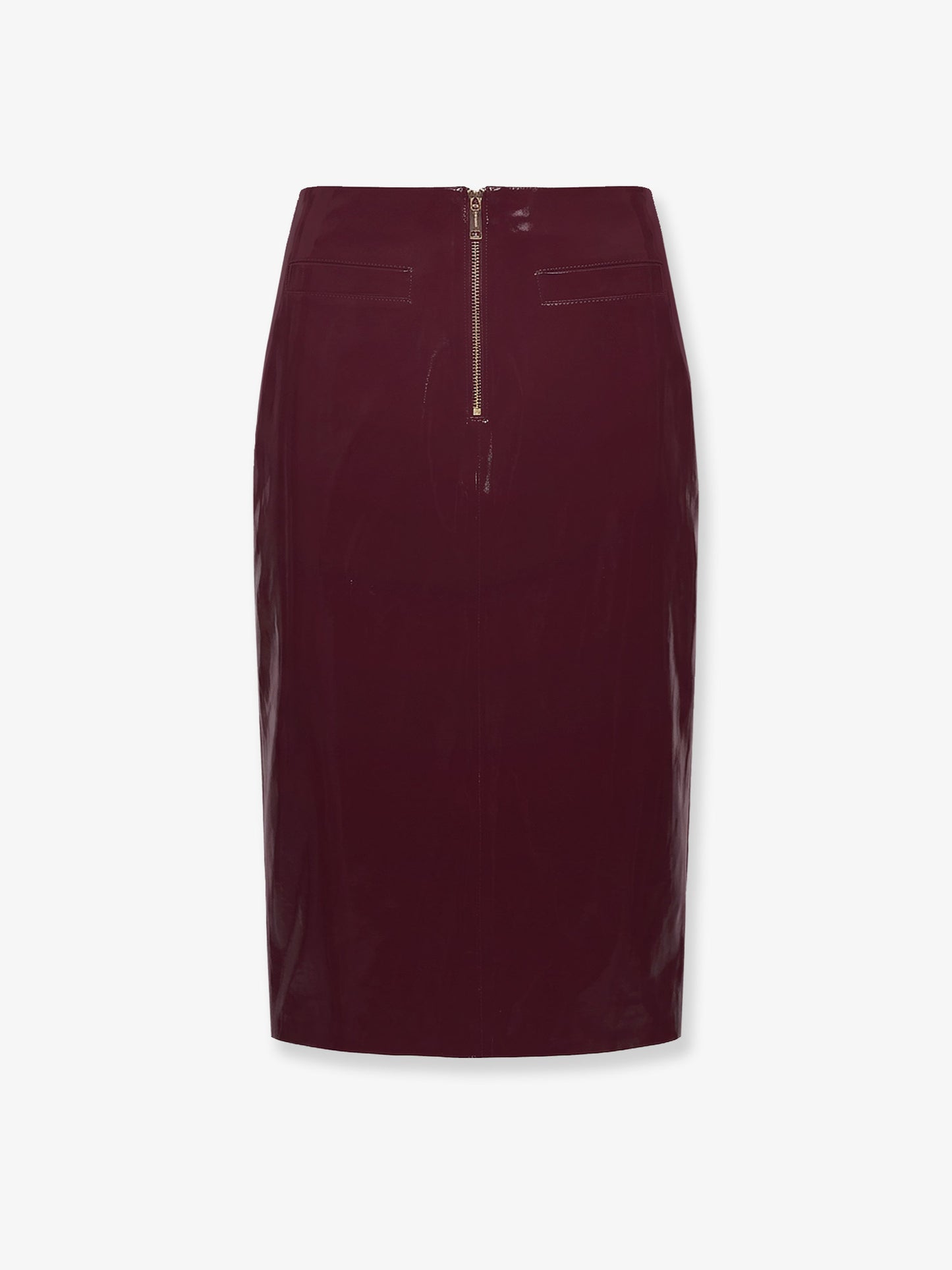 Vinyl midi skirt