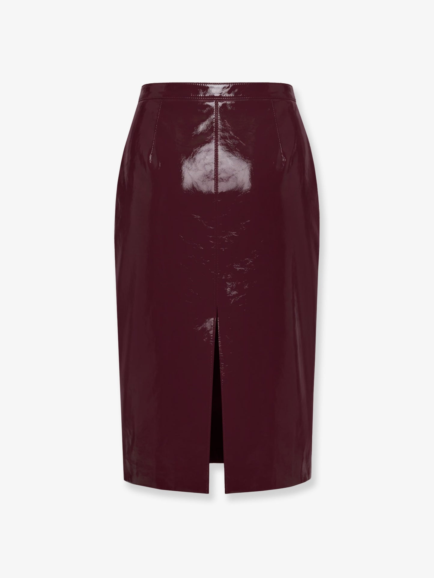 Vinyl midi skirt