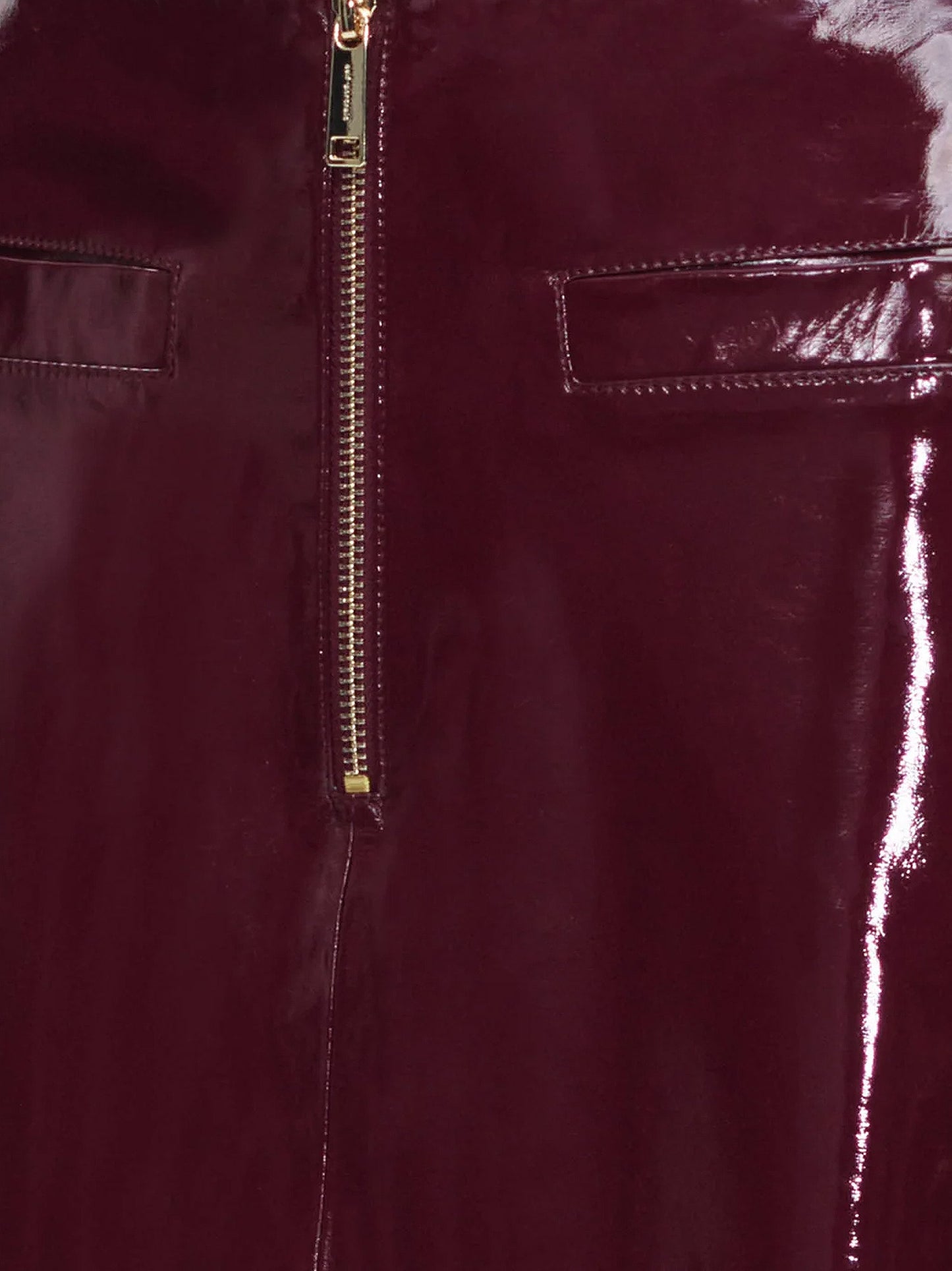 Vinyl midi skirt