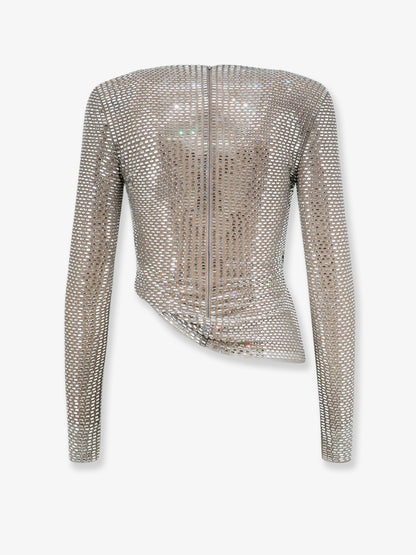 Mesh top with all-over rhinestones thumbnail