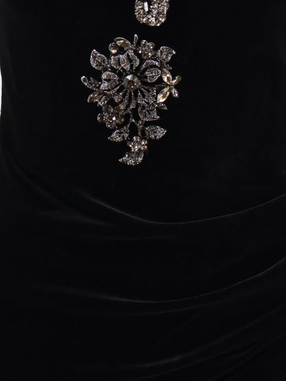 Velvet long dress thumbnail