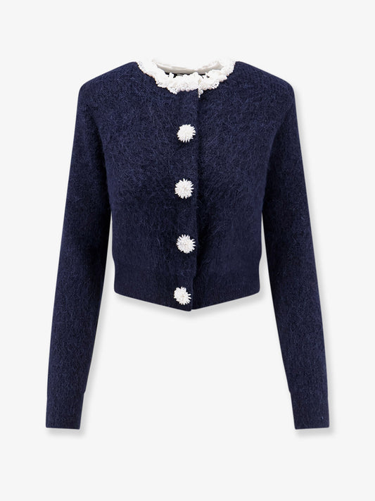 Cardigan with Flower Pearl buttons