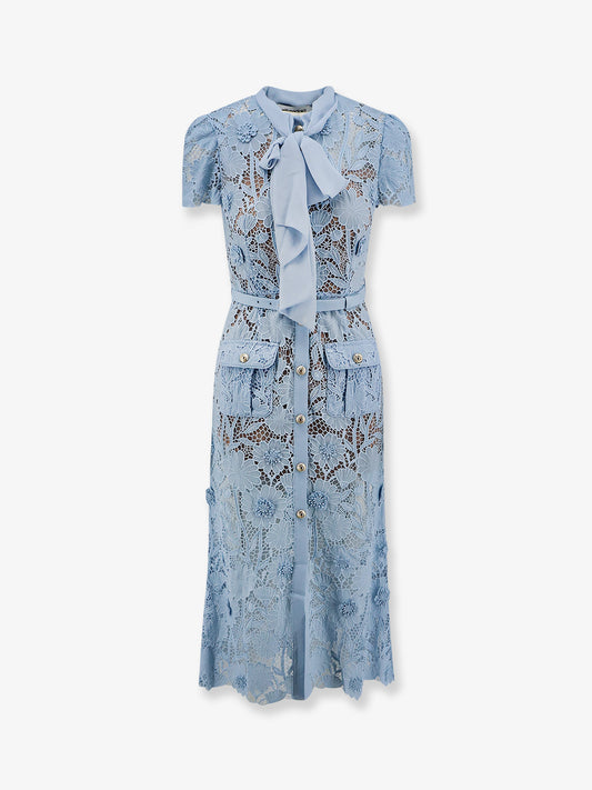 Lace dress with belt