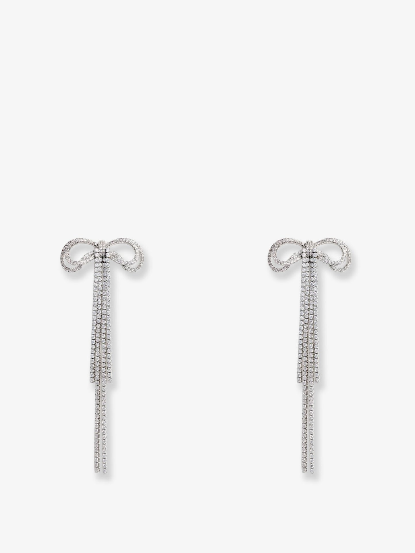 Double Crystal Bow Earrings