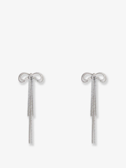 Double Crystal Bow Earrings thumbnail