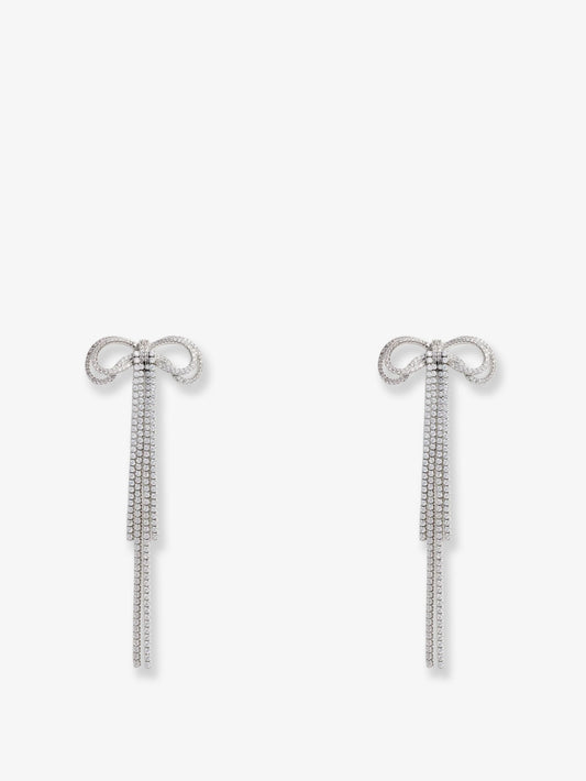 Double Crystal Bow Earrings