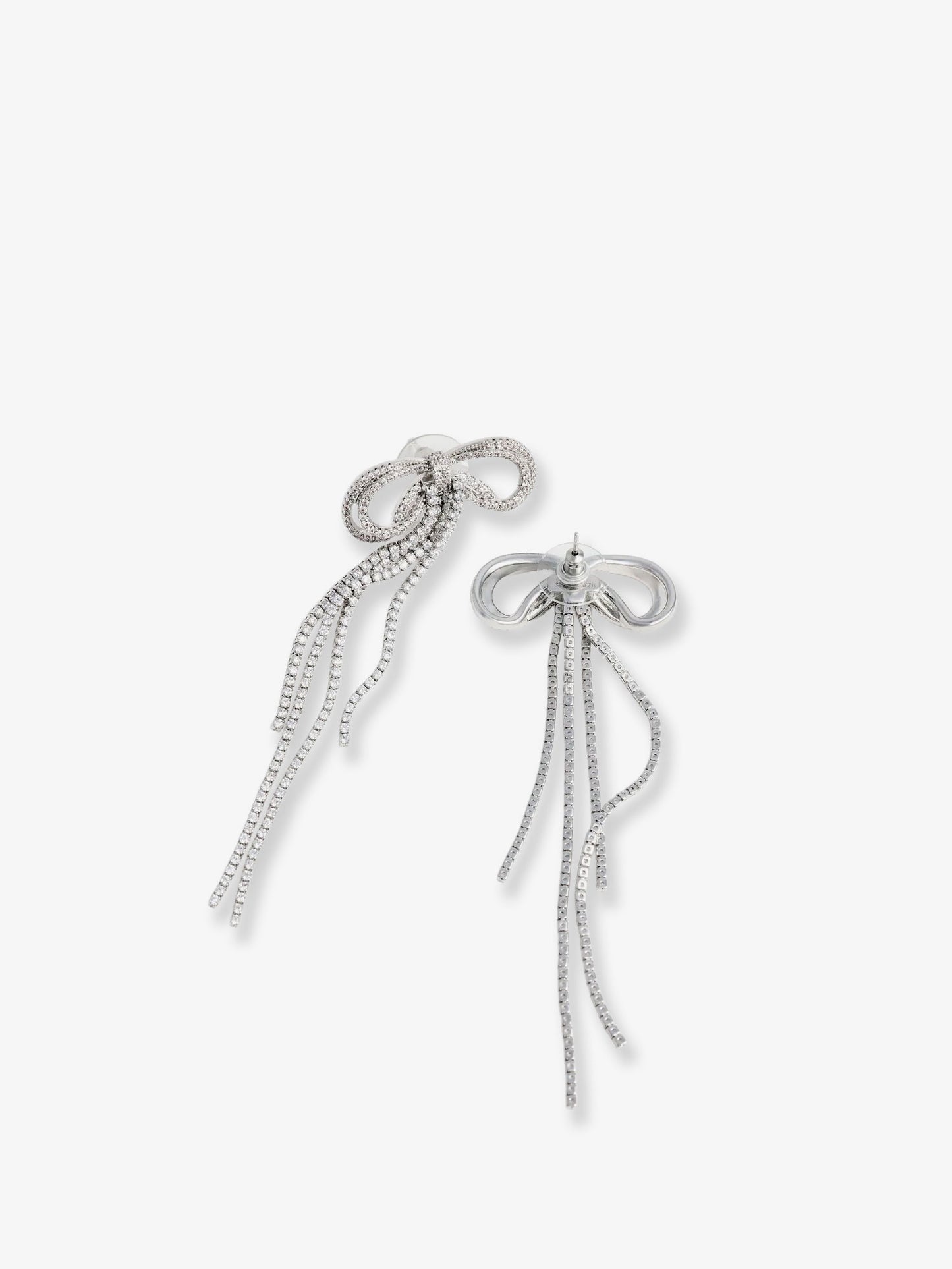 Double Crystal Bow Earrings