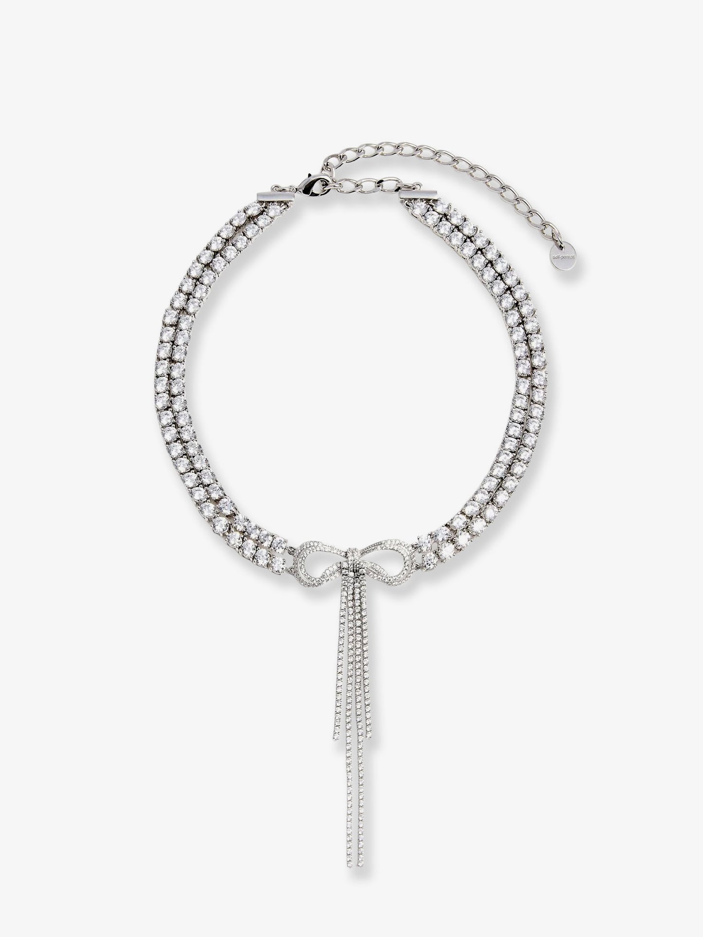 Double Crystal Bow Choker
