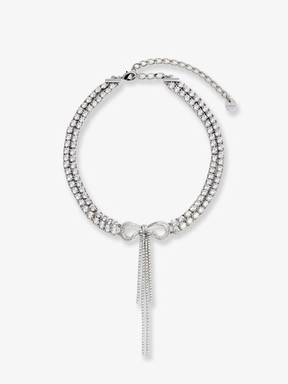 Double Crystal Bow Choker thumbnail
