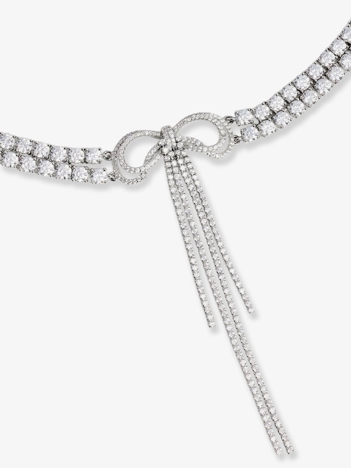 Double Crystal Bow Choker