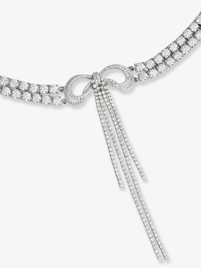 Double Crystal Bow Choker thumbnail