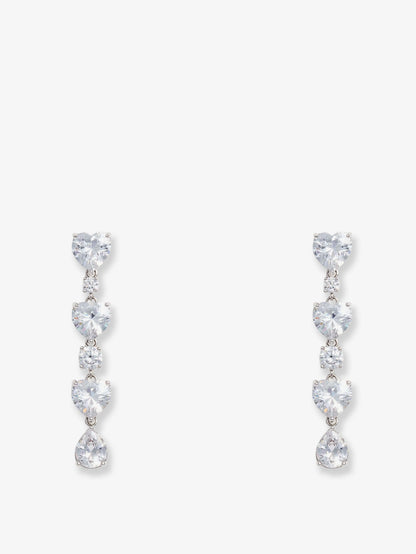 Crystal Heart Tiered Earrings thumbnail