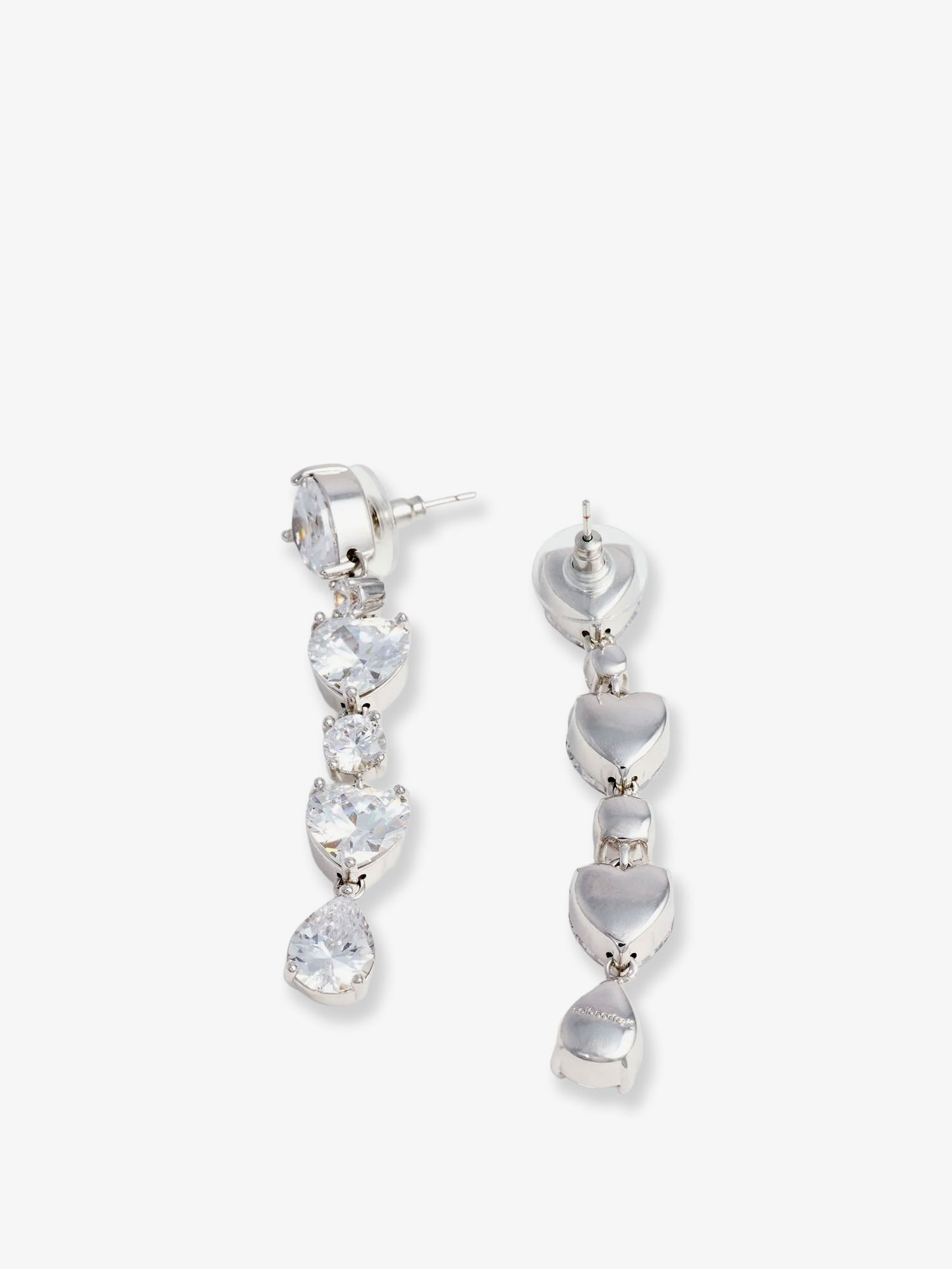 Crystal Heart Tiered Earrings