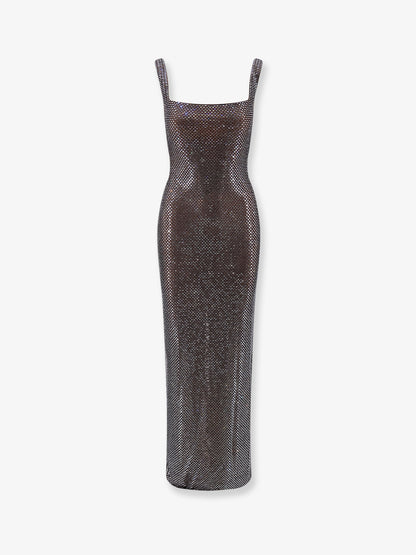 Long dress with all-over rhinestones thumbnail