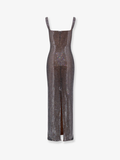 Long dress with all-over rhinestones thumbnail