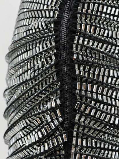 Mini skirt with silver rhinestones thumbnail