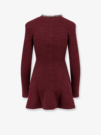 Knitted bordeaux dress with Jewel details thumbnail