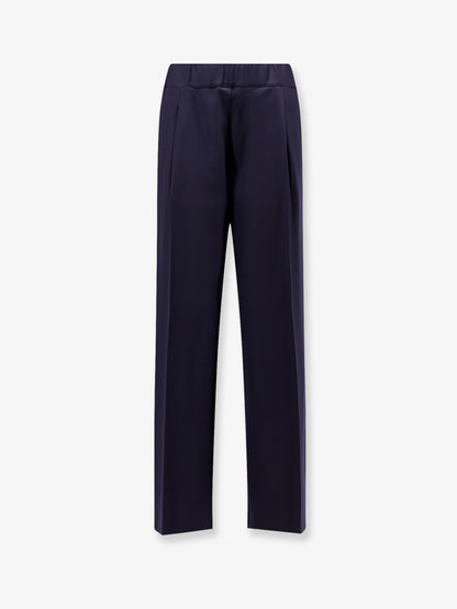 Wool trousers with elastic waistband thumbnail