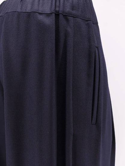 Wool trousers with elastic waistband thumbnail