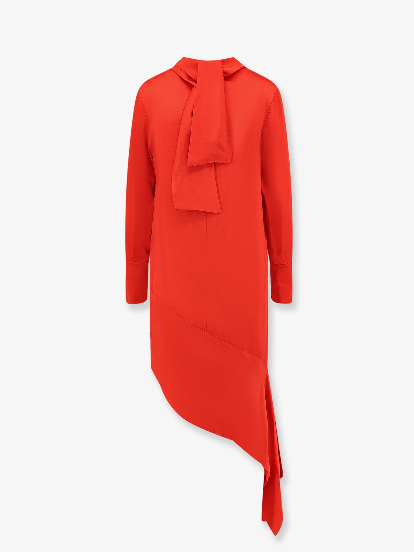 Asymmetric satin dress