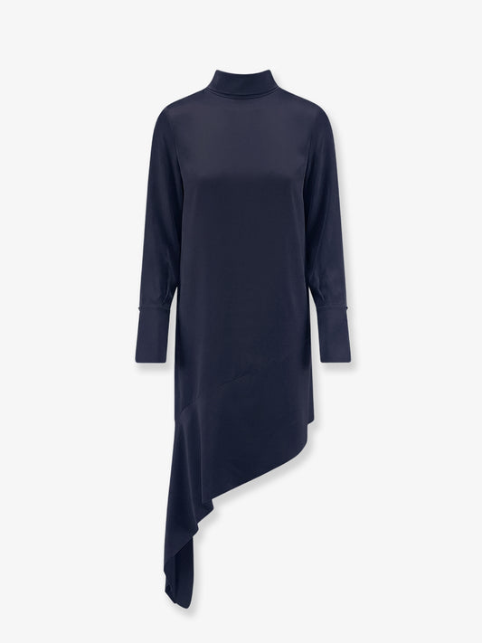 Asymmetric satin dress
