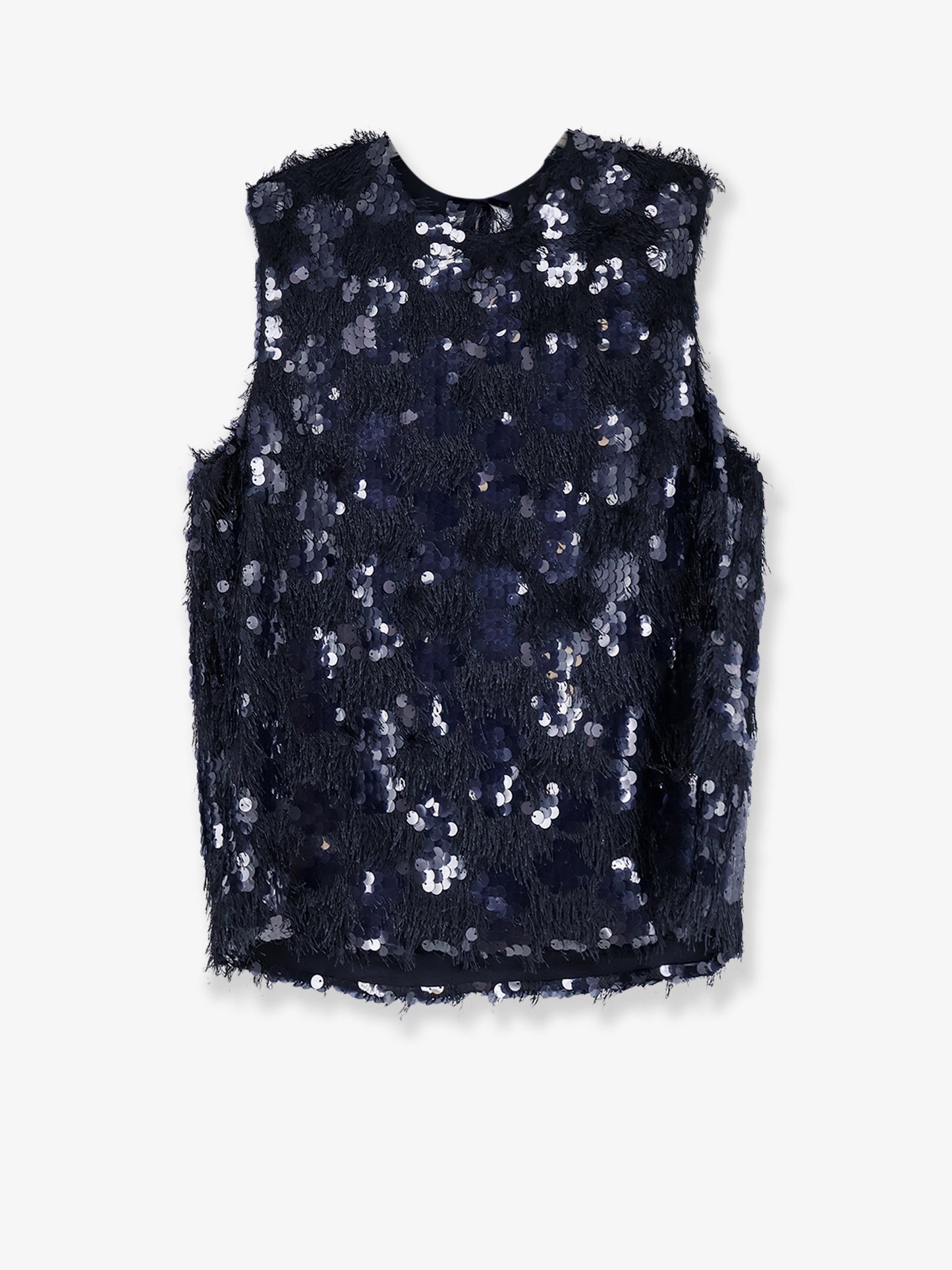 Fringed top wwith sequins