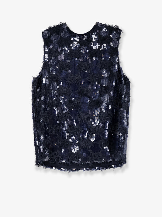 Fringed top wwith sequins