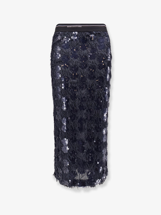 Midi Skirt with sequins and rhinestones