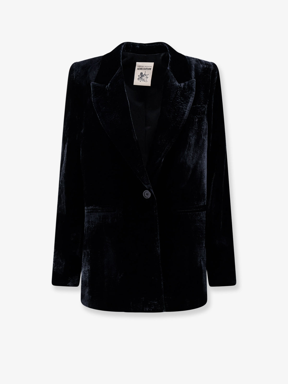 Blazer monopetto in velluto