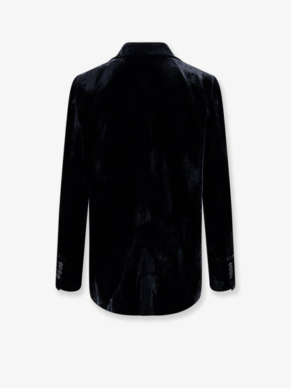 Blazer monopetto in velluto thumbnail